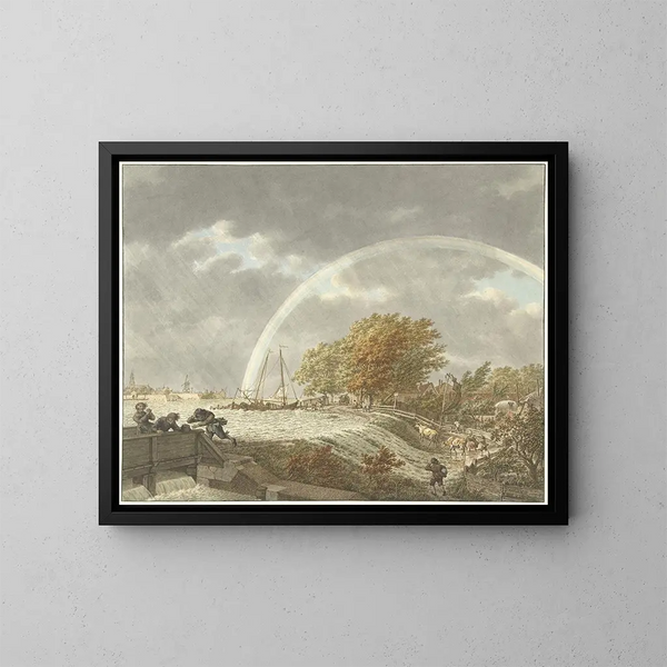 Herfstavond en water - Jacob Cats — ingelijst kunstwerk aan de muur