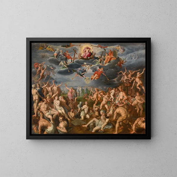 Het Laatste Oordeel - Jacob de Backer — ingelijst kunstwerk aan de muur