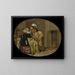 Een koppel in een interieur met een Roma waarzegster - Jacob Duck — ingelijst kunstwerk aan de muur