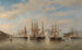 Nederlands, Engels, Frans en Amerikaanse escadrons in de Japanse wateren tijdens de expeditie onder leiding van de Franse commandant Constant Jaurès september 1864 - Jacob Eduard van Heemskerck van Beest — weergave van het kunstwerk