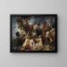 Achéloos verslagen door Hercules, de oorsprong van de hoorn des overvloeds, allegorie van vruchtbaarheid - Jacob Jordaens — ingelijst kunstwerk aan de muur