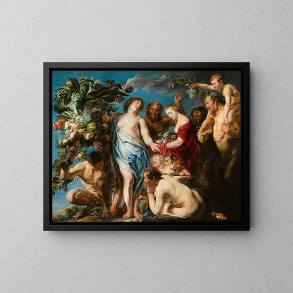 Een allegorie van de vruchtbaarheid - Jacob Jordaens — ingelijst kunstwerk aan de muur
