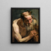 Oud satyr met een fluit - Jacob Jordaens — ingelijst kunstwerk aan de muur