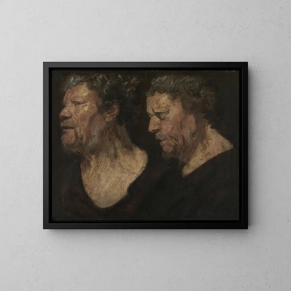 Studie van het hoofd van Abraham Grapheus - Jacob Jordaens — ingelijst kunstwerk aan de muur