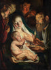 La Sainte Famille avec les bergers - Jacob Jordaens — weergave van het kunstwerk