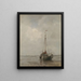 van een vissersboot met gebogen boeg op het strand van Scheveningen - Jacob Maris — ingelijst kunstwerk aan de muur