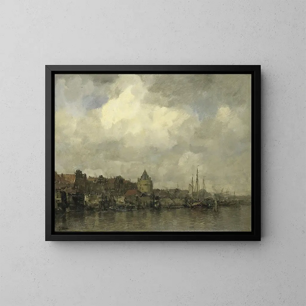 De angsttoren buiten Amsterdam - Jacob Maris — ingelijst kunstwerk aan de muur