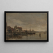 De huilende toren met de brug over de Gelderse Kade in Amsterdam - Jacob Maris — ingelijst kunstwerk aan de muur