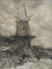 Een molen in de winter - Jacob Maris — weergave van het kunstwerk