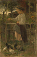 Nourrir les poules - Jacob Maris — weergave van het kunstwerk