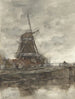 Molens en brug van de Noordwestbuitensingel in Den Haag - Jacob Maris — weergave van het kunstwerk