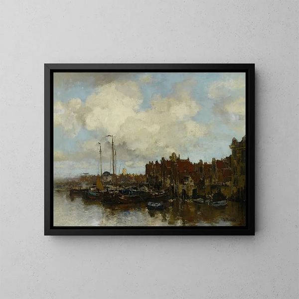 Sur l'Amstel - Jacob Maris — ingelijst kunstwerk aan de muur