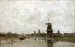 De vijf molens - Jacob Maris — weergave van het kunstwerk