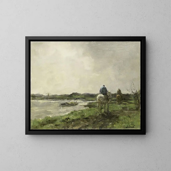 Chemin de halage - Jacob Maris — ingelijst kunstwerk aan de muur
