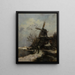 van een molen bij een beekje in de winter - Jacob Maris — ingelijst kunstwerk aan de muur