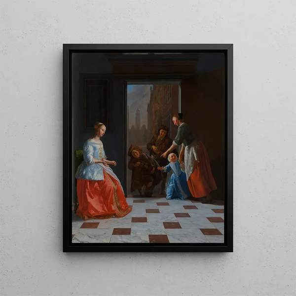 Jacob Ochtervelt - Street Musicians at the Door.webp