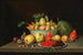 Natuurlijke fruitschilderij op een rand - Jacob Samuel Beck — weergave van het kunstwerk