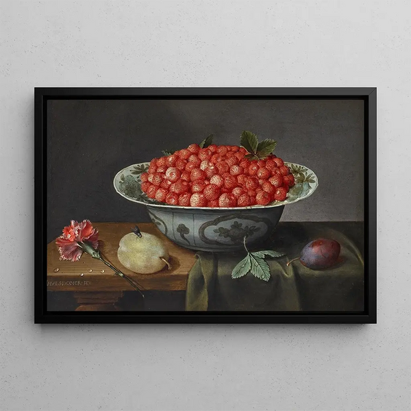 Jacob van Hulsdonck - Wild strawberries in a Delftware bowl.webp