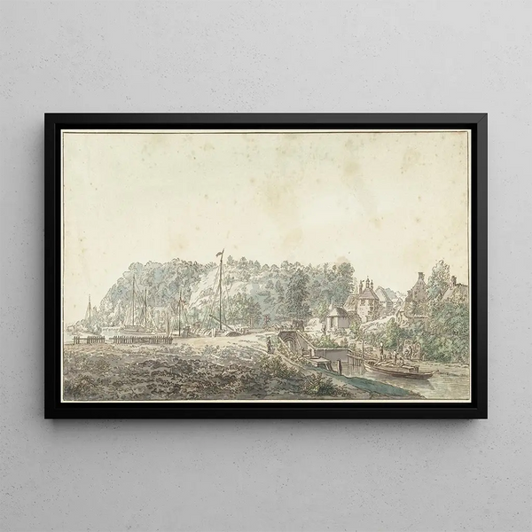 Jacob van Liender - De sluis bij de Grebbe tussen Rhenen en Wageningen.webp