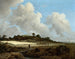 van een weide met graanvelden en een stad op de achtergrond - Jacob van Ruisdael — weergave van het kunstwerk