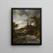 Cascade en Noorwegen - Jacob van Ruisdael — ingelijst kunstwerk aan de muur