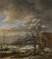 Winterlandschap - Jacob van Ruisdael — weergave van het kunstwerk