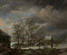 Landschap met winterse bomen bedekt met sneeuw - Jacob van Ruisdael — weergave van het kunstwerk