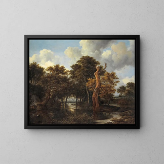 Jacob van Ruisdael - Wooden Marsh Landscape with Dead Tree.webp
