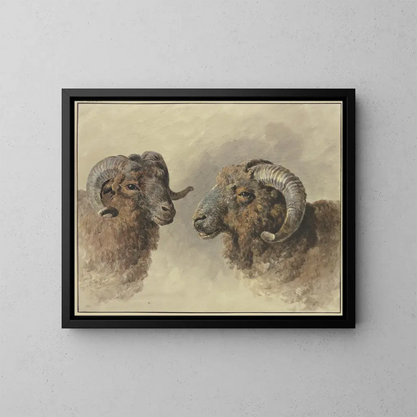 Twee schapen - Jacob van Strij — ingelijst kunstwerk aan de muur