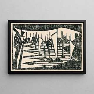 Jacoba van Heemskerck - Compostion boats in a harbour.webp