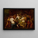 Bacchanale, de mensheid vóór de zondvloed Mt 24:38-39 - Jacobus Ignatius de Roore — ingelijst kunstwerk aan de muur