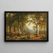 Chevreuils dans la forêt - Jacobus Johannes van Poorten — framed artwork on a wall
