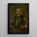 Portrait painting of Johannes Thedens, Governor-General of the Dutch East India Company - Jacobus Oliphant — framed artwork on a wall