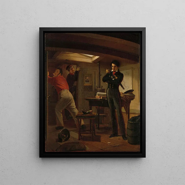 Jacobus Schoemaker Doyer - Jan van Speijk Debating whether to Set Fire to the Gunpowder.webp