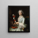Portrait painting presumed of Françoise-Marie Pouget, second wife of Chardin - Jacques-André-Joseph Aved — framed artwork on a wall