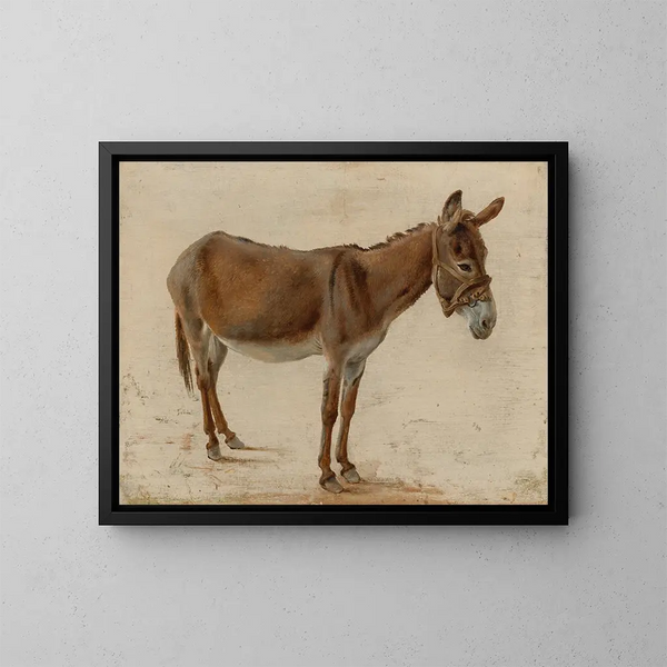 Een ezel - Jacques-Laurent Agasse — ingelijst kunstwerk aan de muur