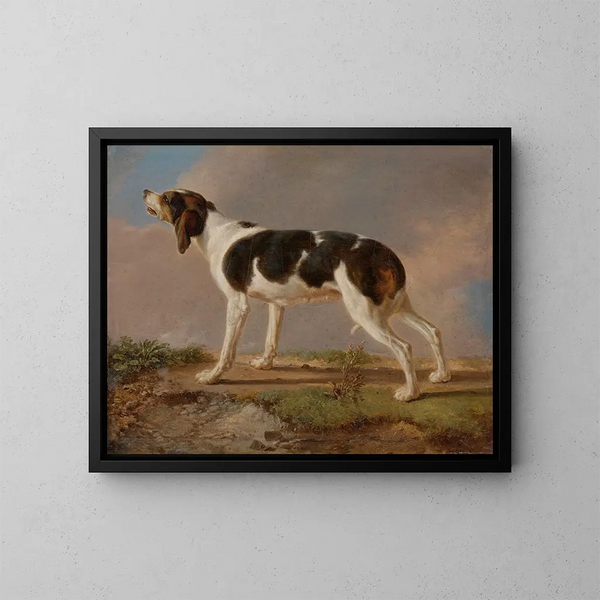 Een jachthond - Jacques-Laurent Agasse — ingelijst kunstwerk aan de muur