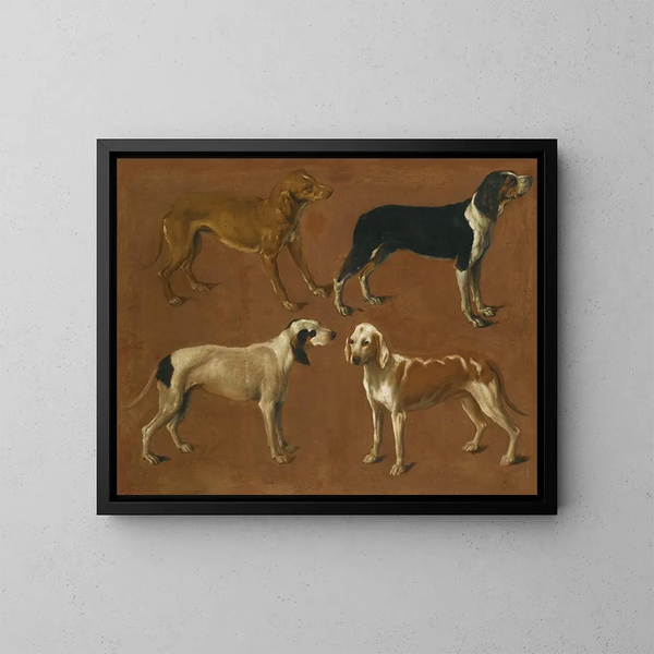 Studie van vier pijlers - Jacques-Laurent Agasse — ingelijst kunstwerk aan de muur