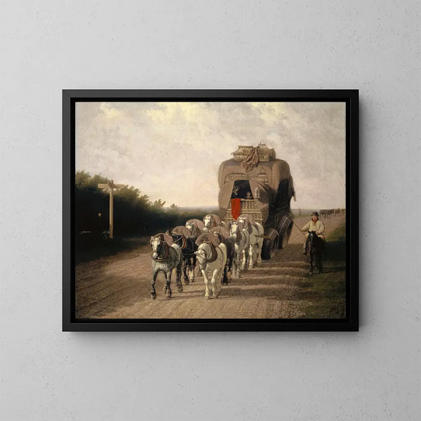 De vervoerder Ludlow - Jacques-Laurent Agasse — ingelijst kunstwerk aan de muur