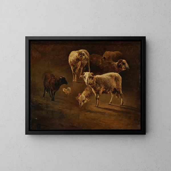 Bliers - Jacques-Raymond Brascassat — ingelijst kunstwerk aan de muur