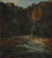 Cascade en rots - Jacques-Raymond Brascassat — weergave van het kunstwerk