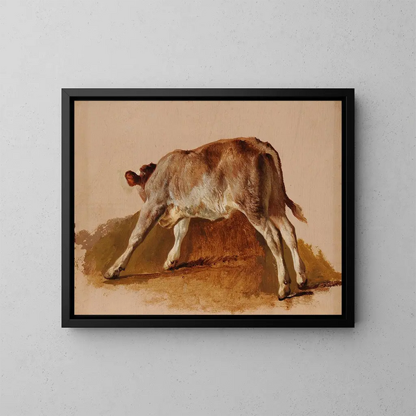 Jonge kalf - Jacques-Raymond Brascassat — ingelijst kunstwerk aan de muur