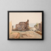 Straten en ruïnes van Pompeï - Jacques-Raymond Brascassat — ingelijst kunstwerk aan de muur