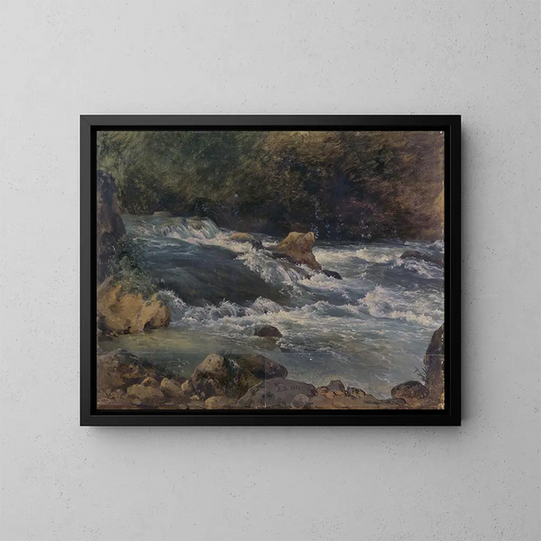 Torrent - Jacques-Raymond Brascassat — ingelijst kunstwerk aan de muur