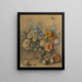 Bloemen in een zilveren roulette Vruchten op de voorgrond - Jacques André Portail — ingelijst kunstwerk aan de muur