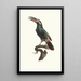 L'Aracari Koulik mâle de la Guyane - Jacques Barraband — ingelijst kunstwerk aan de muur