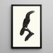 L'Aracari vert femelle - Jacques Barraband — framed artwork on a wall