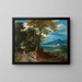 Reisigers op een pad in een landschap - Jacques Fouquières — ingelijst kunstwerk aan de muur