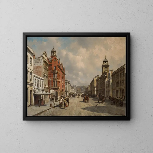 Rue Queen, Auckland - Jacques François Carabain — ingelijst kunstwerk aan de muur