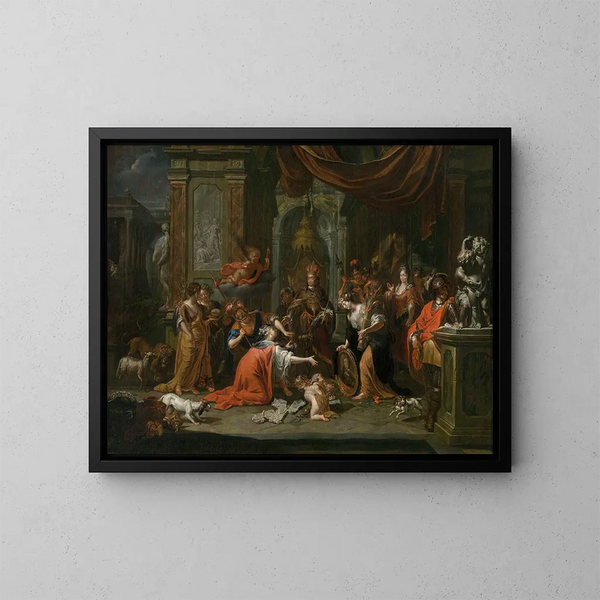 De stad Antwerpen eert de Oostenrijkse dynastie - Jacques Ignatius de Roore — ingelijst kunstwerk aan de muur